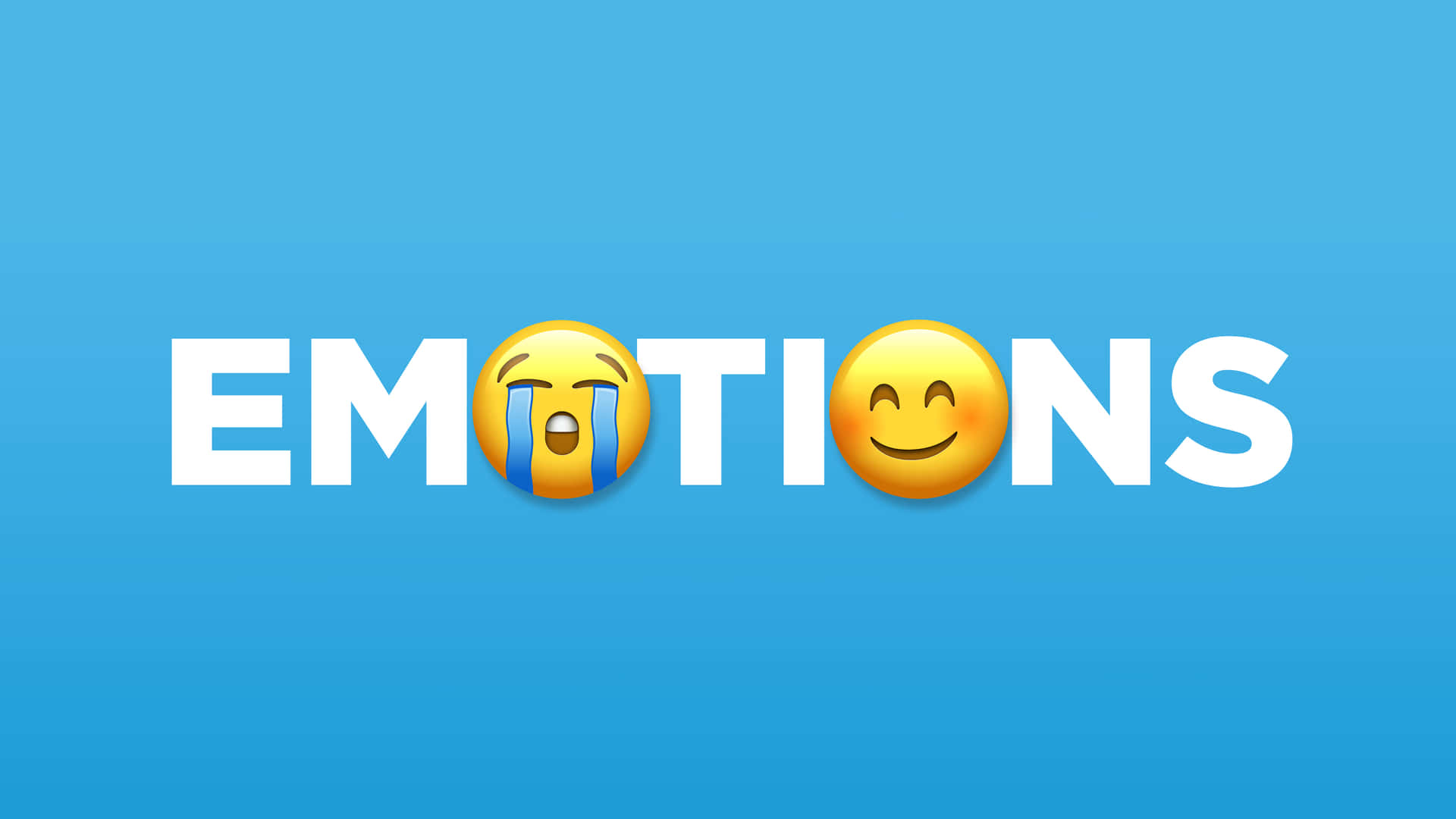 Emotions - A Blue Background With The Word Emotions