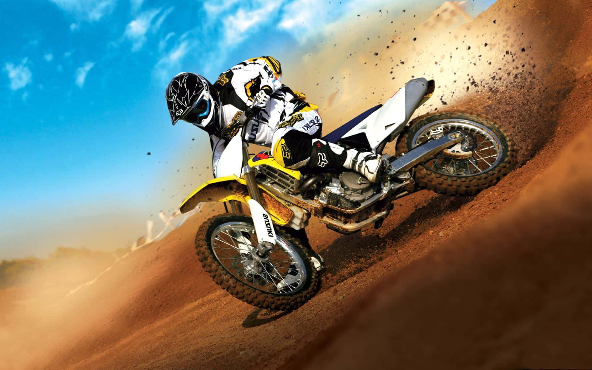 Emozionantesalto In Motocross In Azione