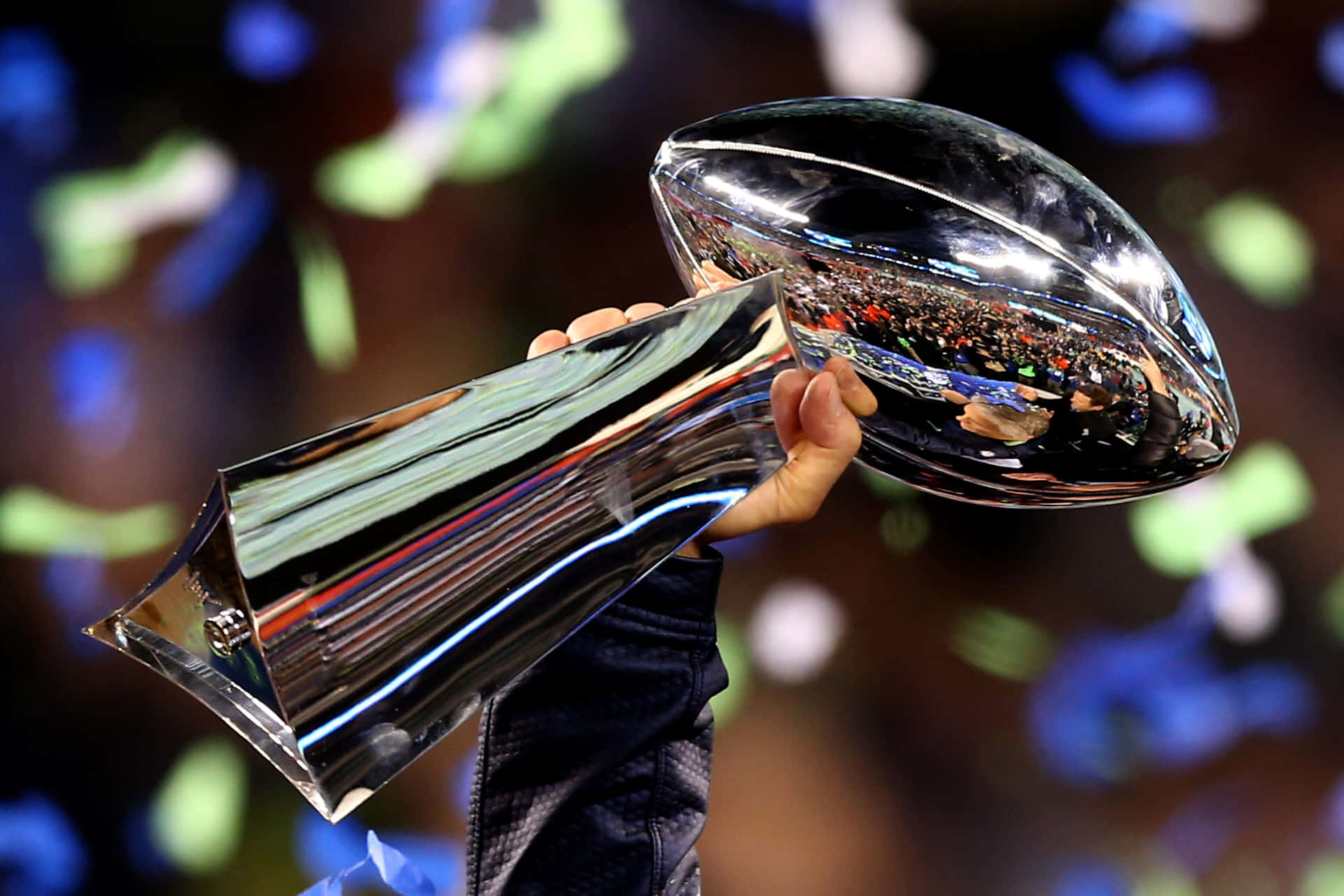 Emozionantescena Dello Stadio Del Super Bowl Con Fuochi D'artificio