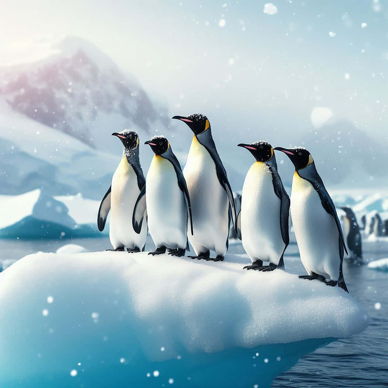 Emperor Penguinson Iceberg Wallpaper