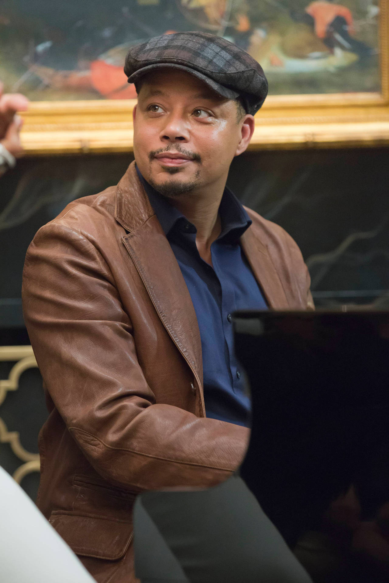 Empire Lead Star Terrence Howard In Brown Leather Jacket Wallpaper