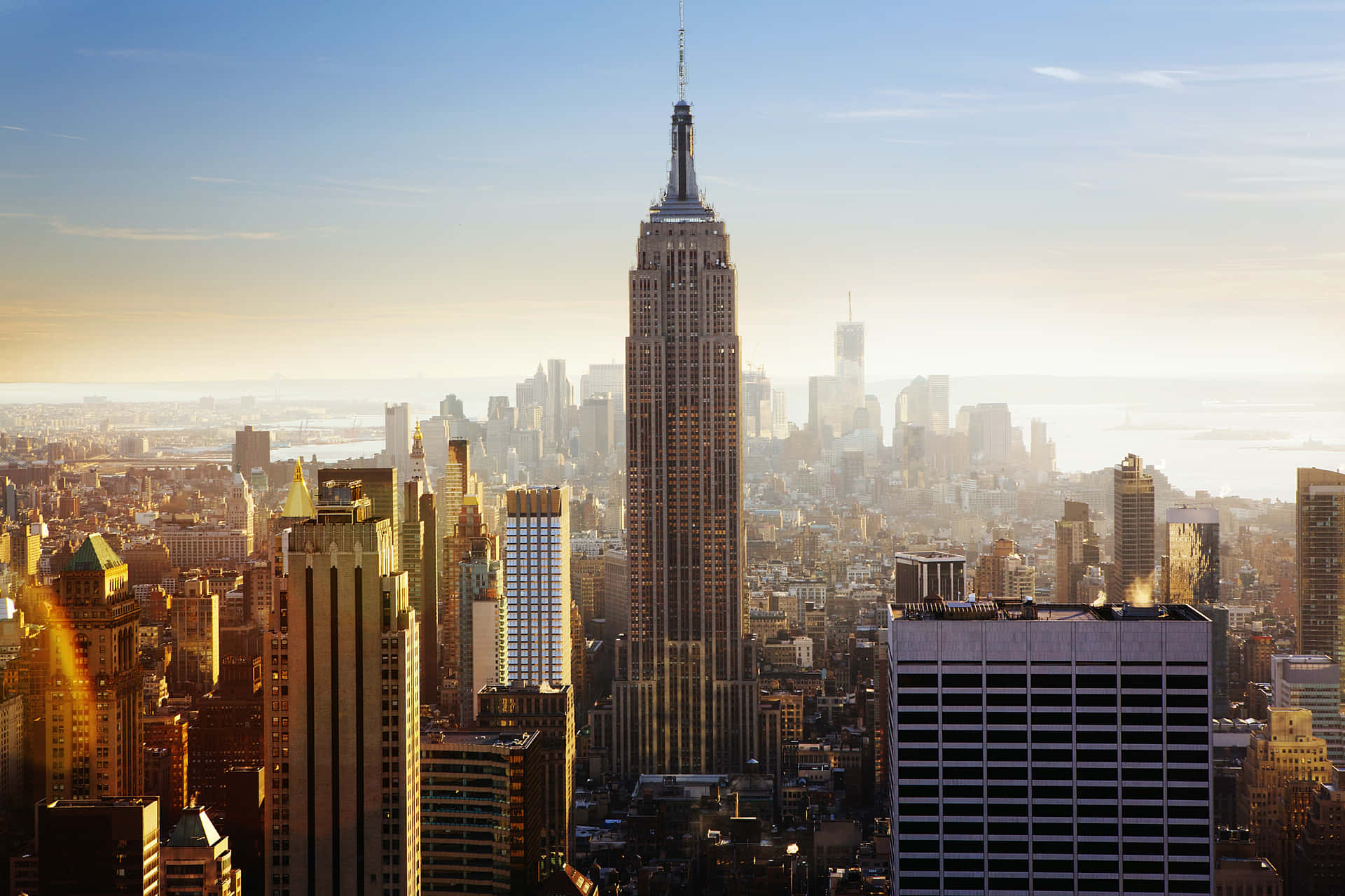 Skylinedi New York City Con L'empire State Building.