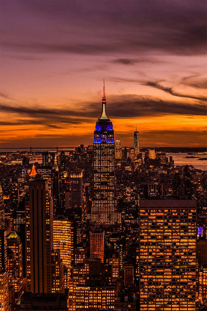 Empire State Sunset Skyline.jpg Wallpaper