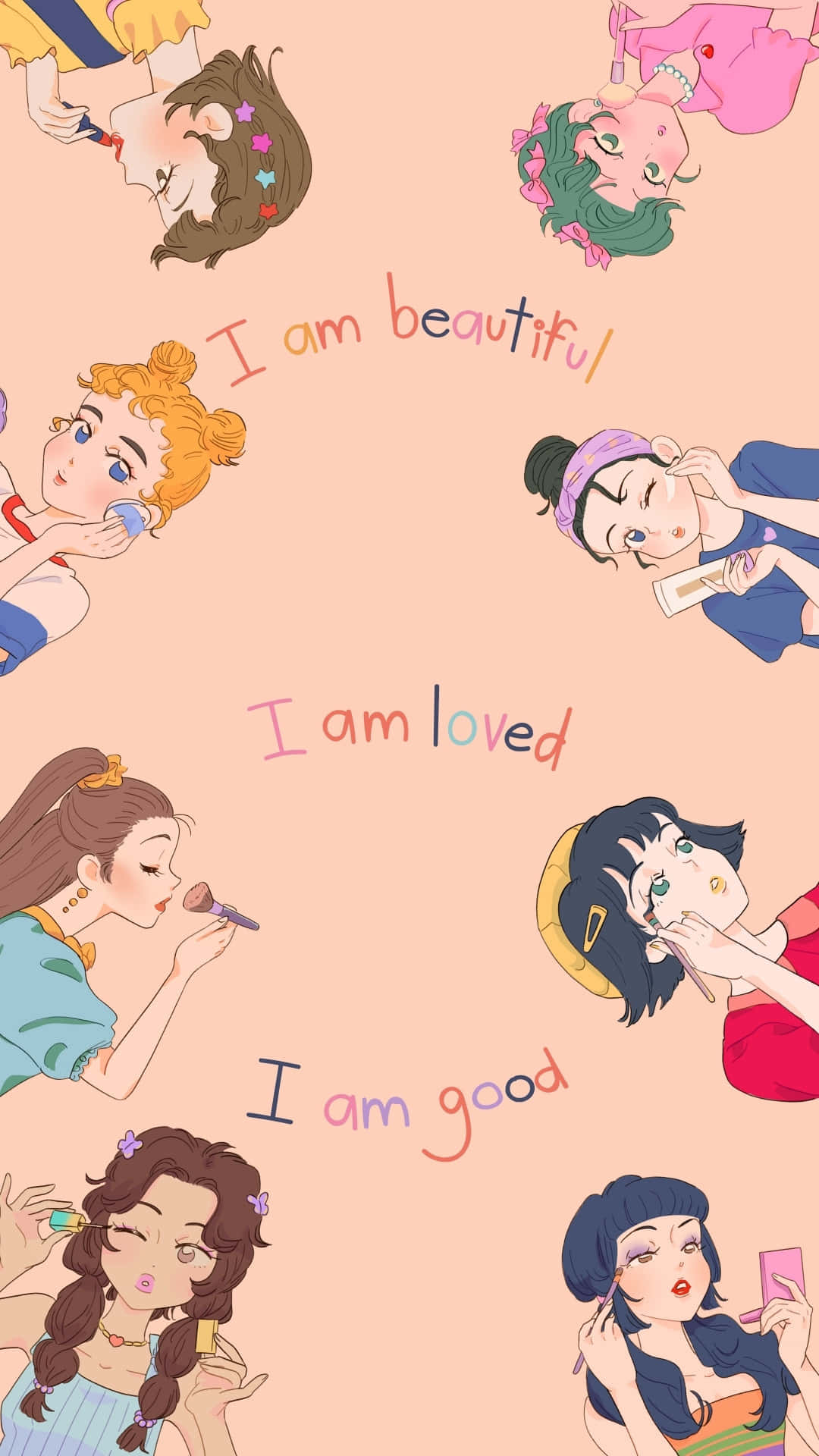 Empowering Disney Princesses Illustration Wallpaper