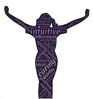 Empowering Woman Silhouette Word Art PNG