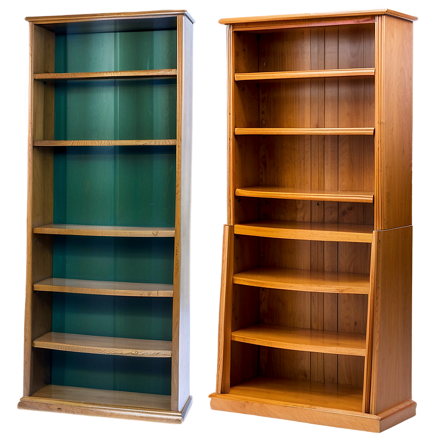 Empty Bookcase Design Png Iqm88 PNG