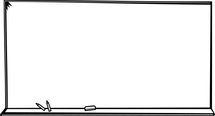 Empty Chalkboardwith Chalkand Eraser PNG