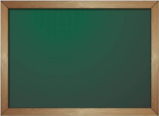 Empty Chalkboardwith Wooden Frame PNG