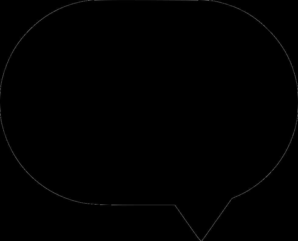 Empty Chat Bubble Outline PNG