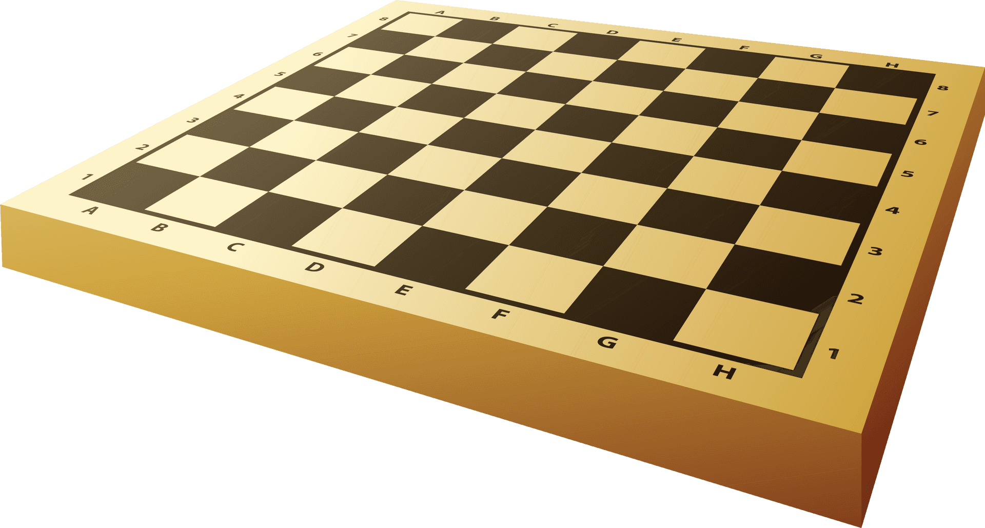 Empty Chessboard Perspective View PNG