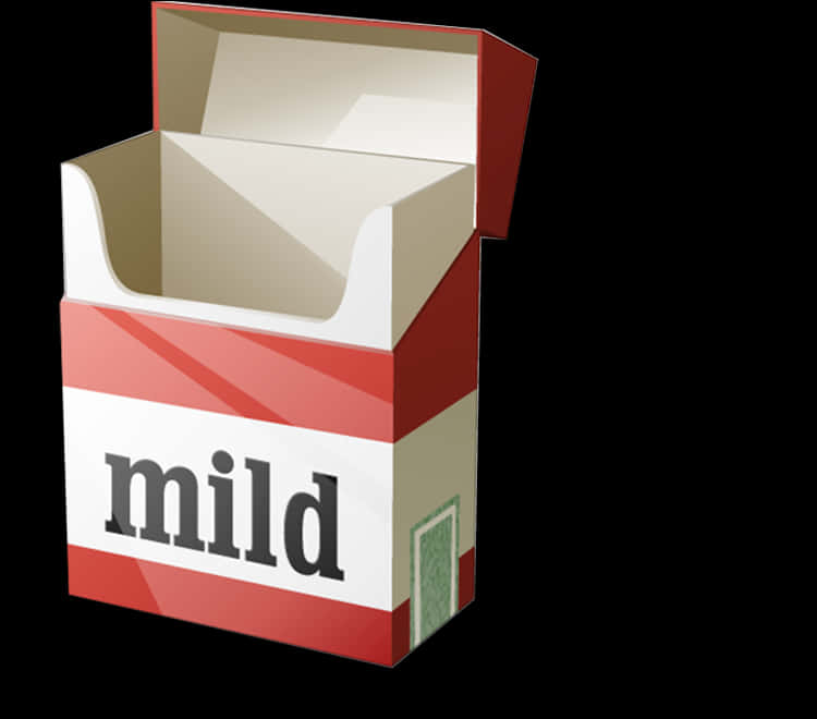 Empty Cigarette Pack Mild Brand PNG