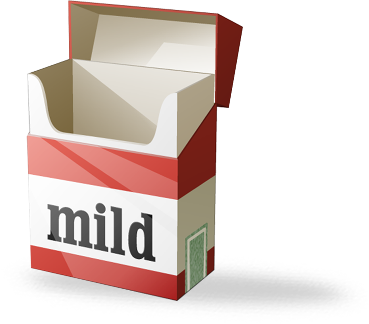 Empty Cigarette Pack Mild Brand PNG