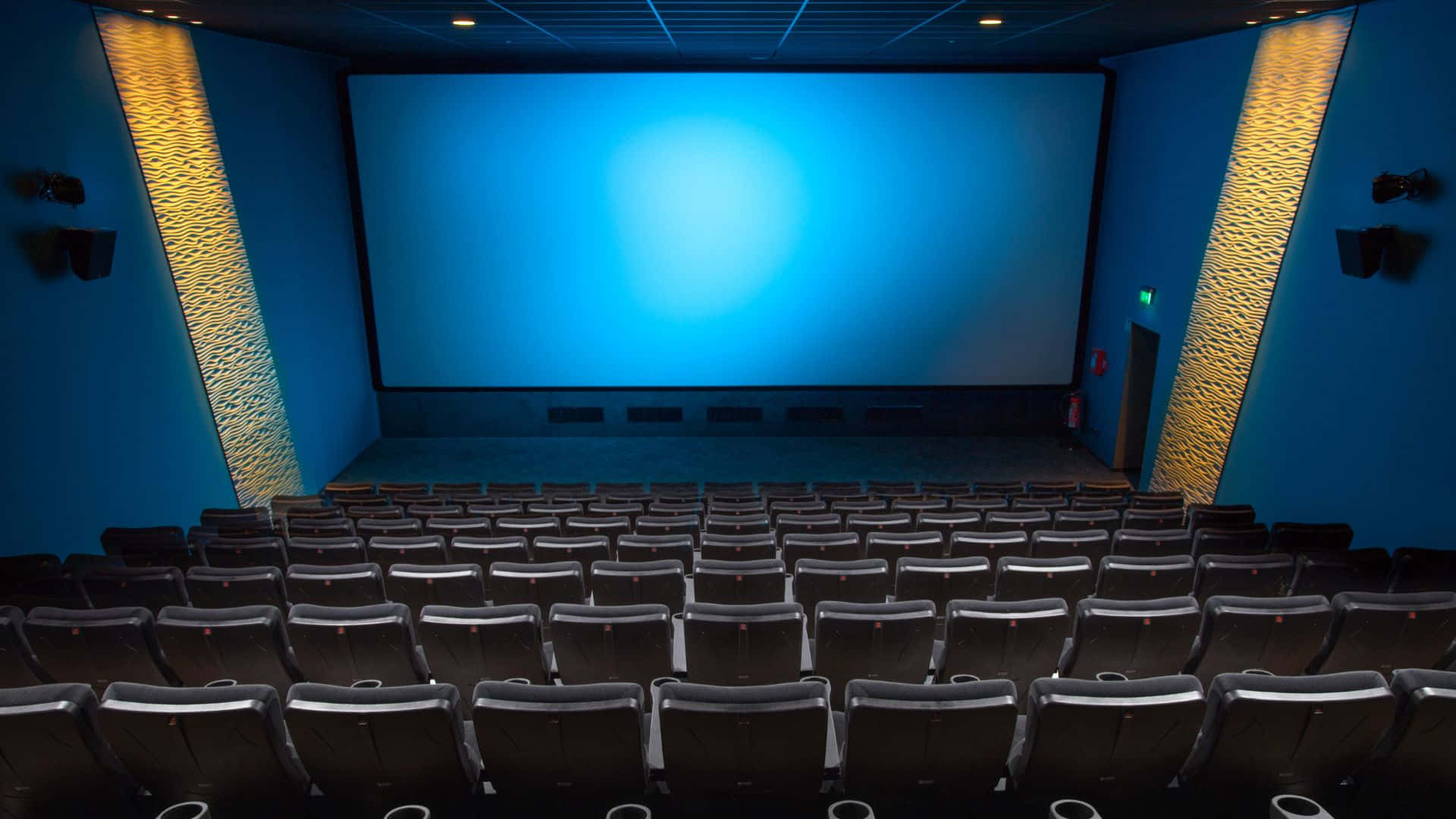 Empty Cinema Hall Interior Wallpaper