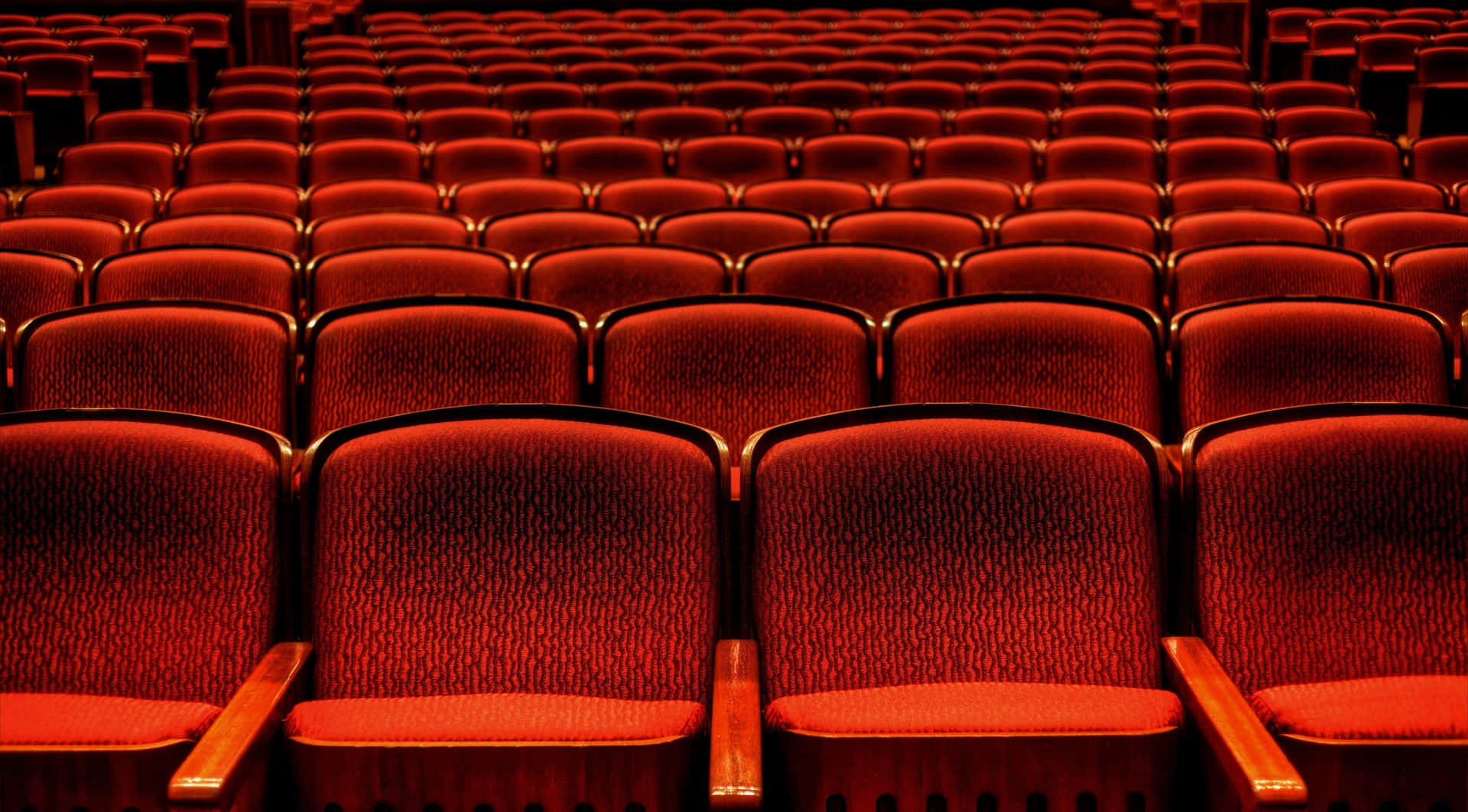 Empty Cinema Seats Red Theater Wallpaper