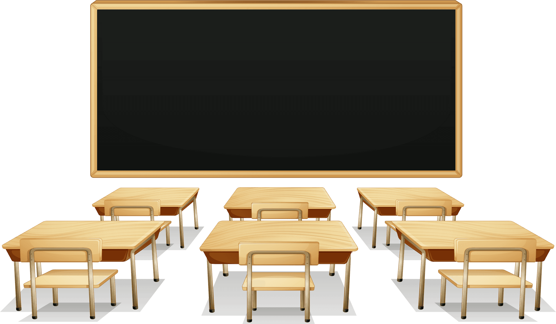 Empty Classroom Setup PNG