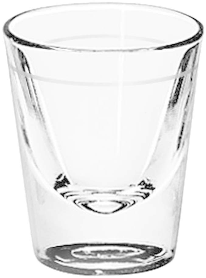 Empty Clear Glass Shot Glass PNG