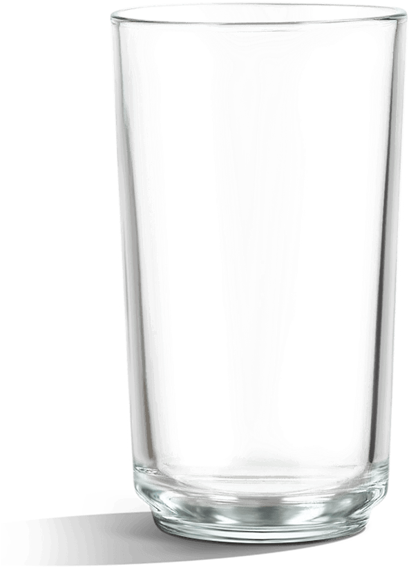 Empty Clear Glass Tumbler PNG