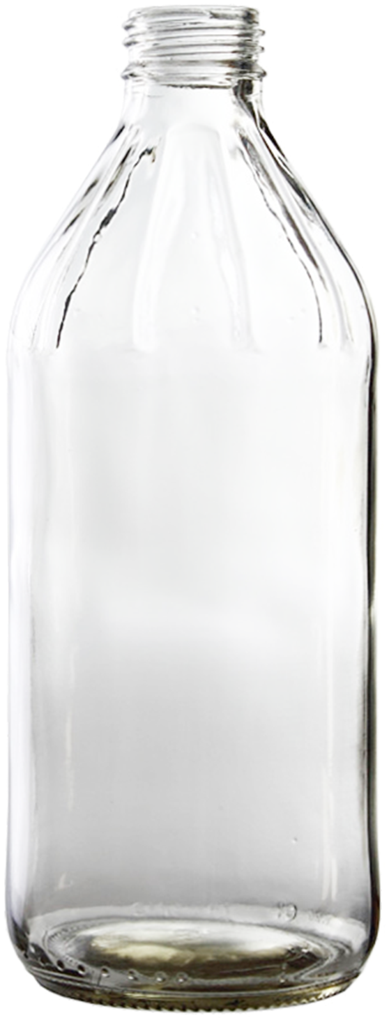 Empty Clear Glass Vinegar Bottle PNG