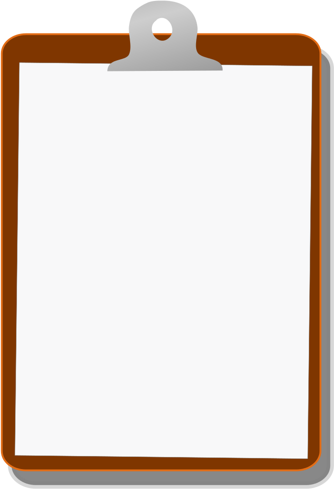 Empty Clipboardwith Blank Paper PNG