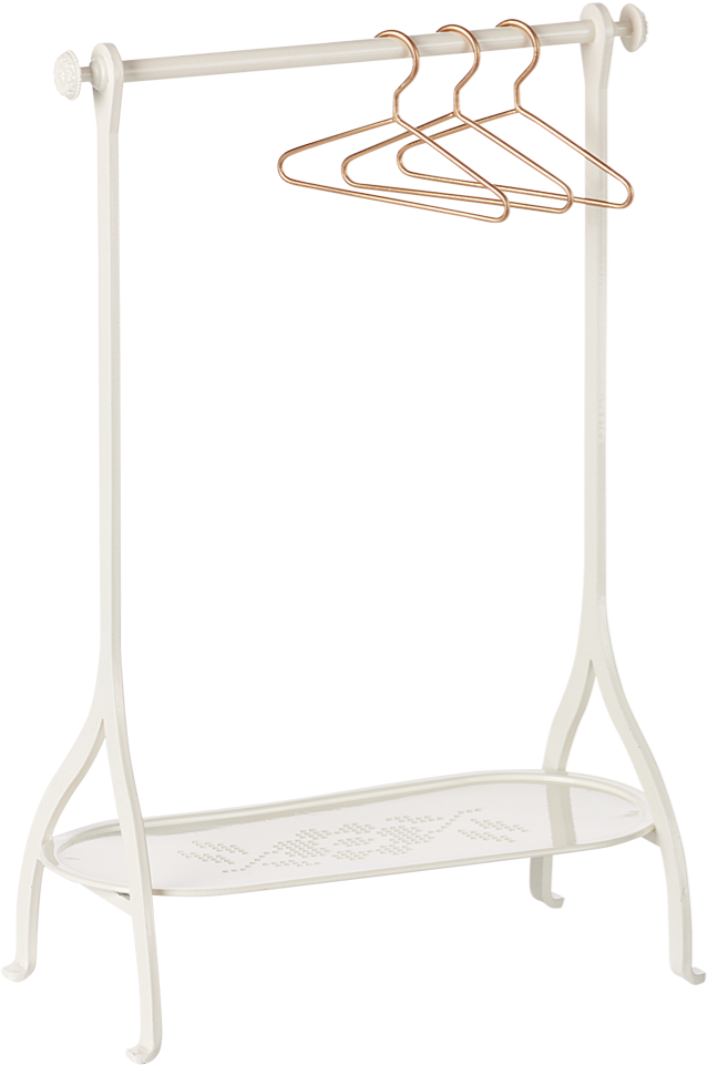 Empty Clothes Rackwith Hangers PNG