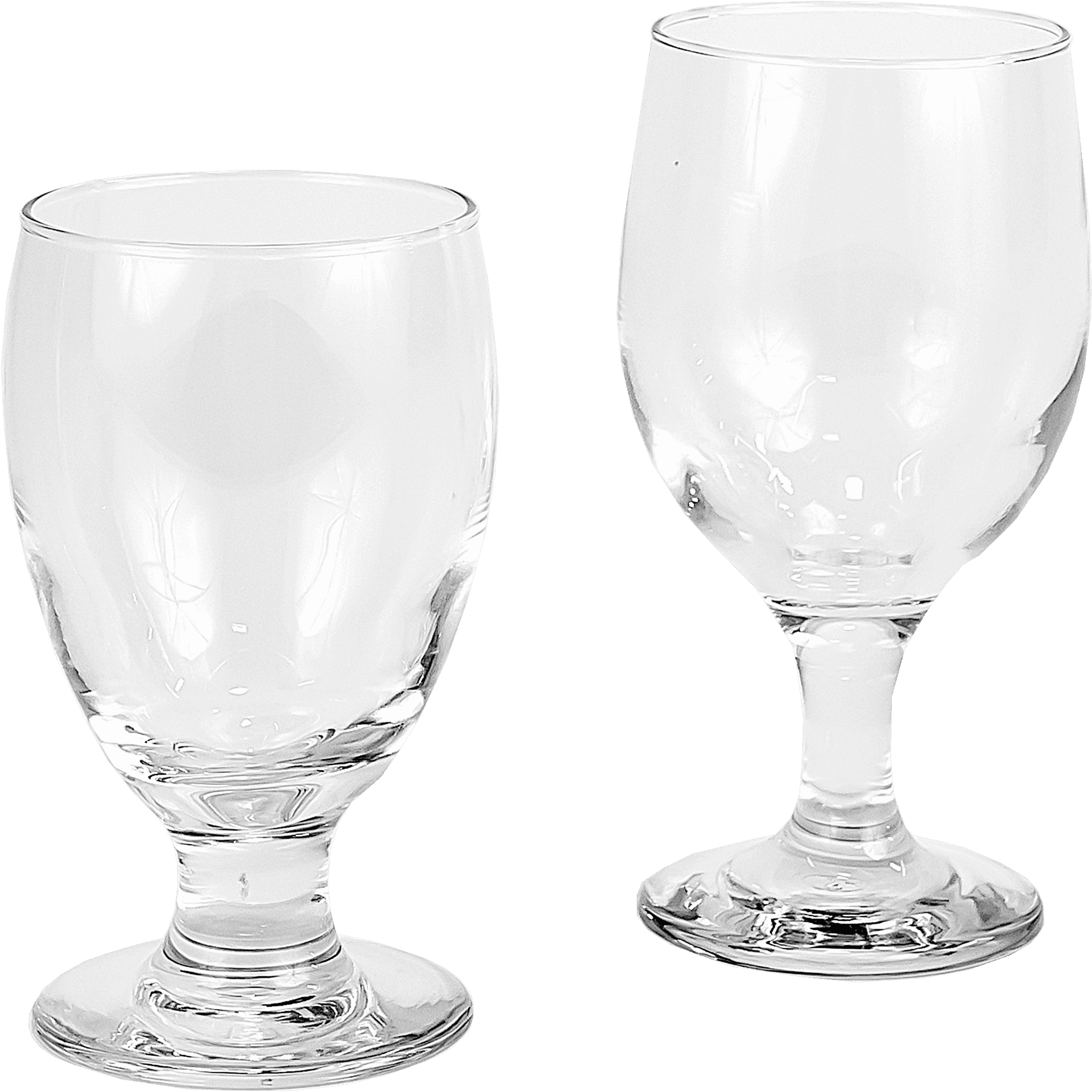 Empty Crystal Glasses Transparent Background PNG
