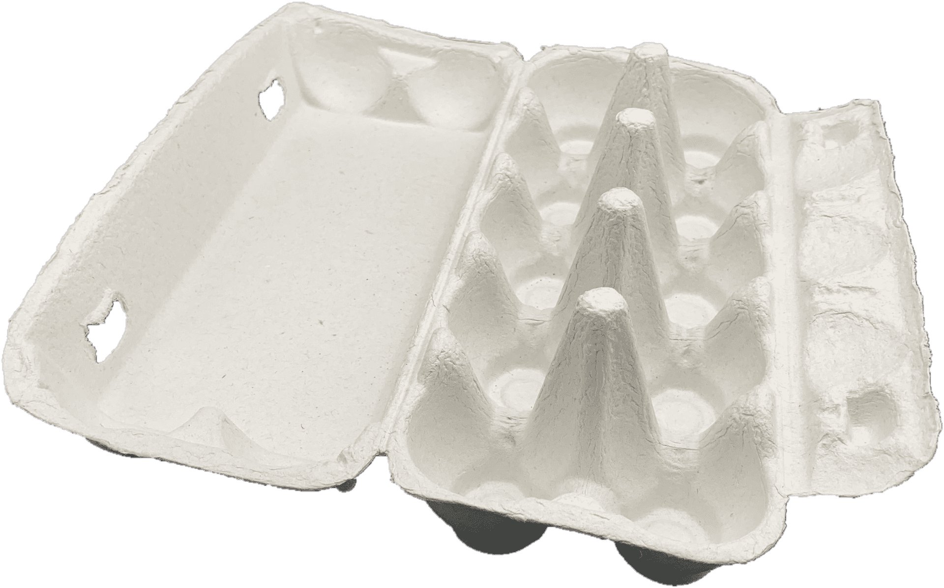 Empty Egg Carton Top View PNG