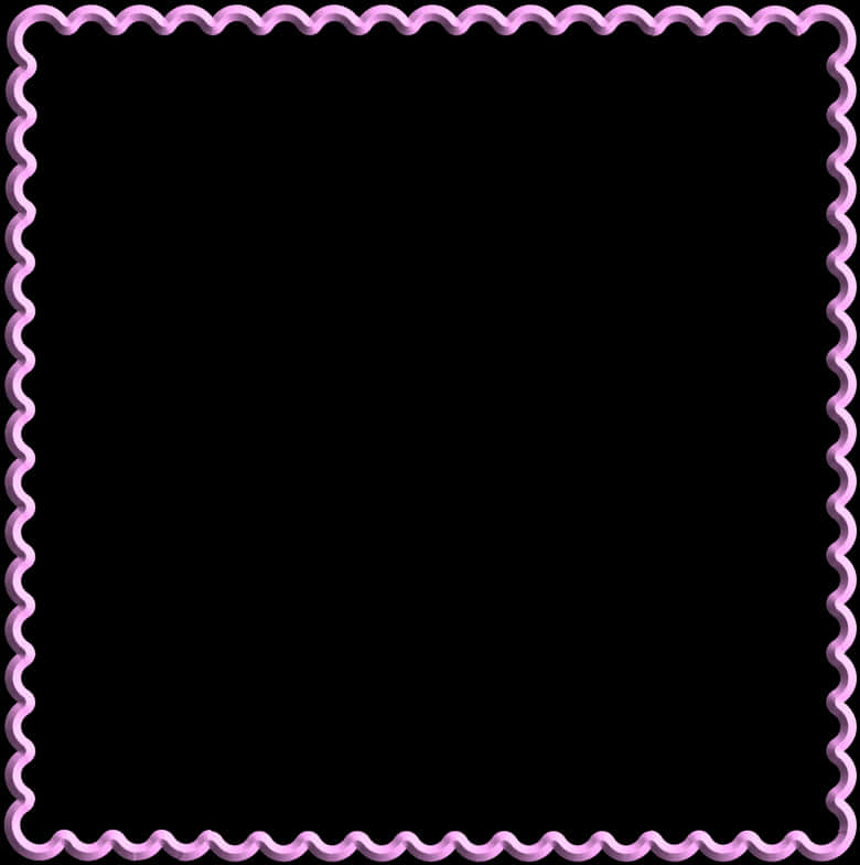 Empty Frame Pink Scalloped Edge PNG