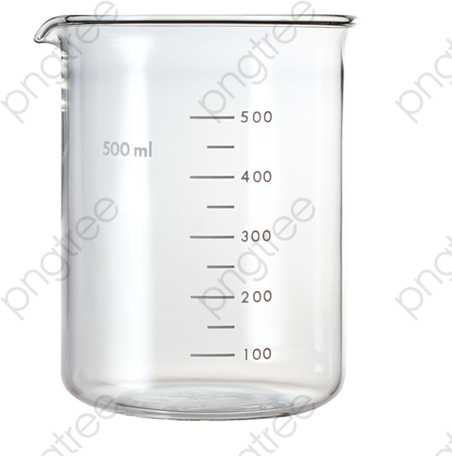 Empty Glass Beaker500ml PNG