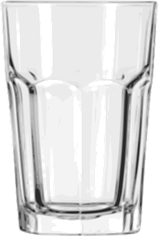 Empty Glass Blackand White PNG