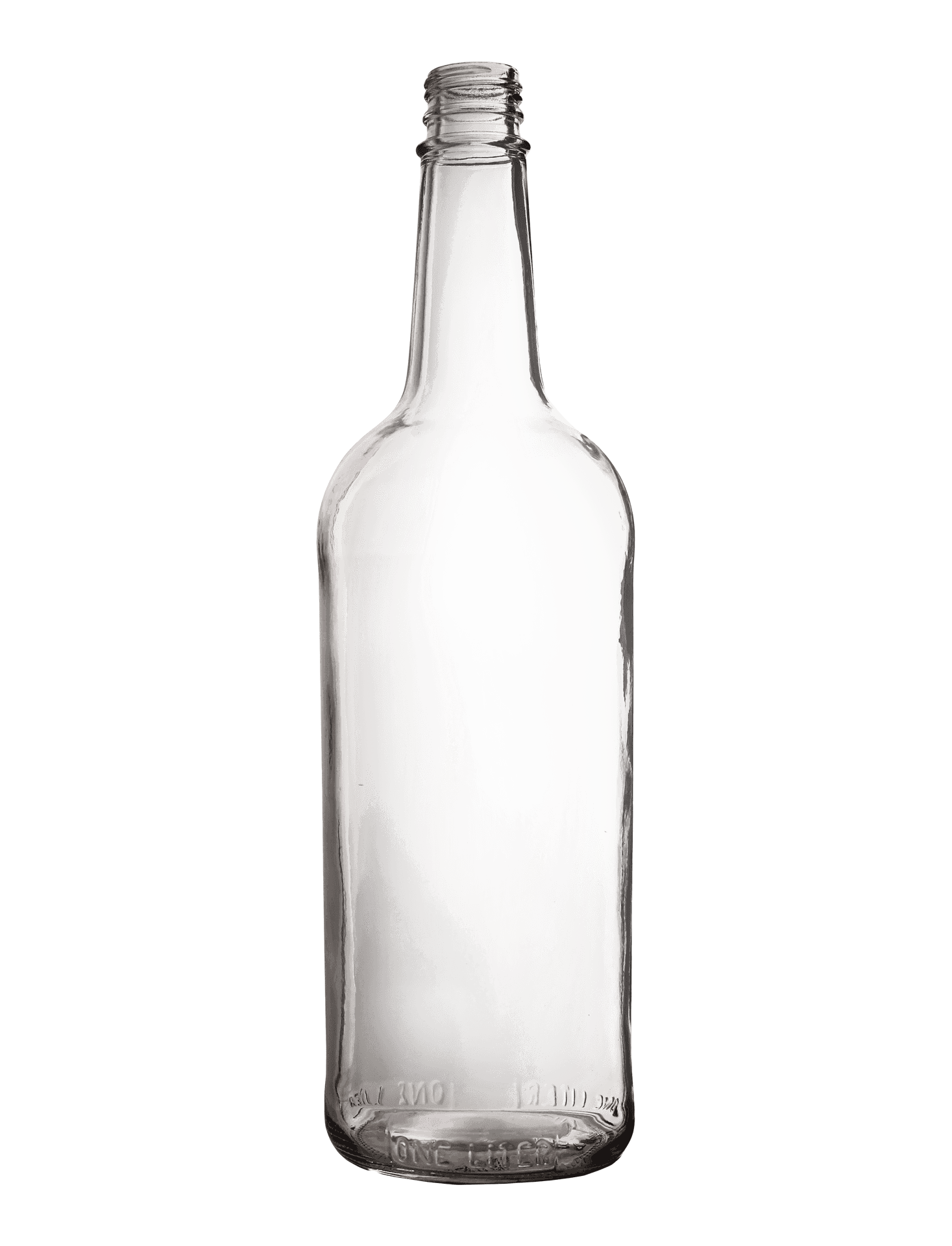 Empty Glass Bottle Clear Background PNG