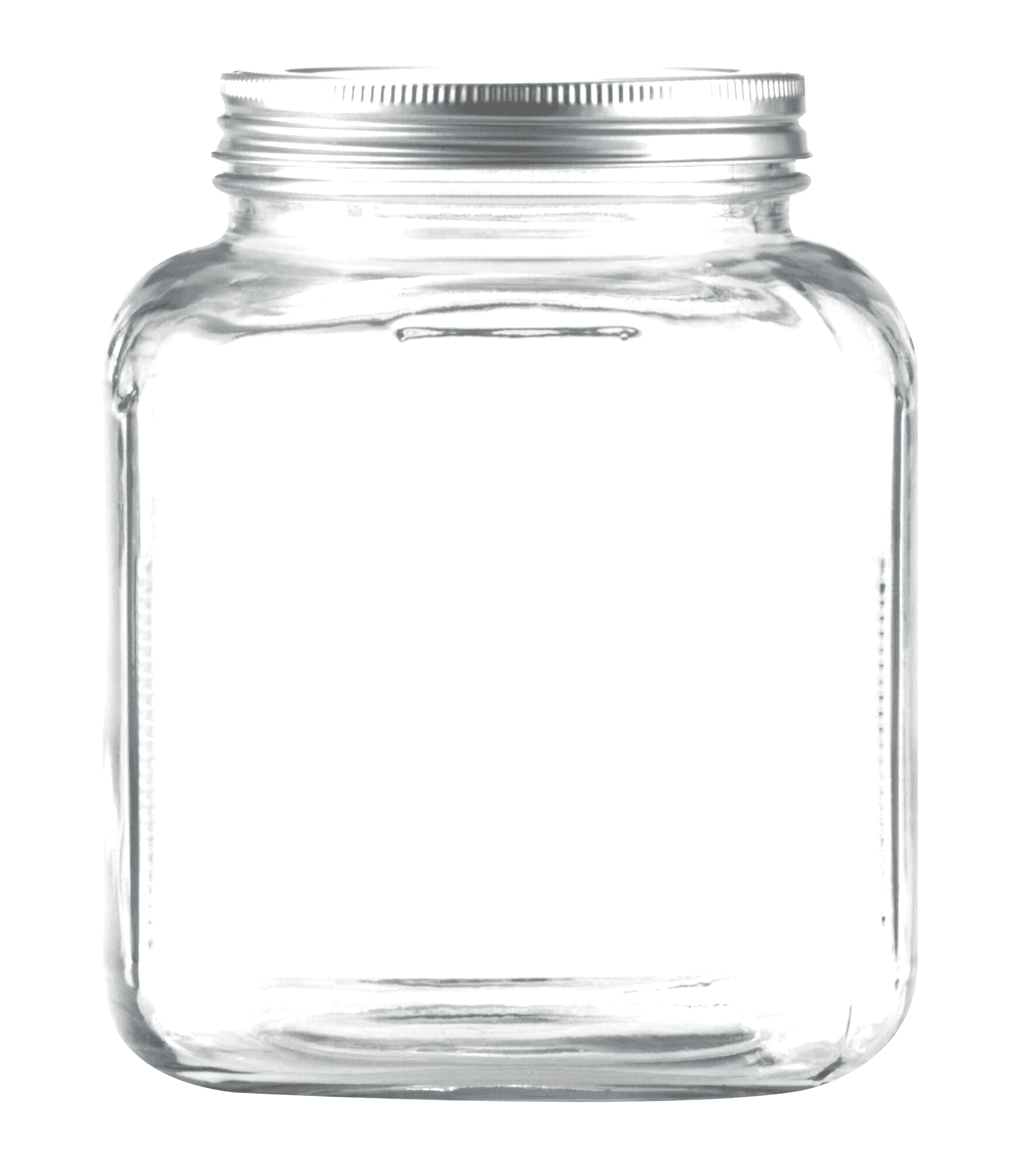 Empty Glass Jar Clear Background PNG