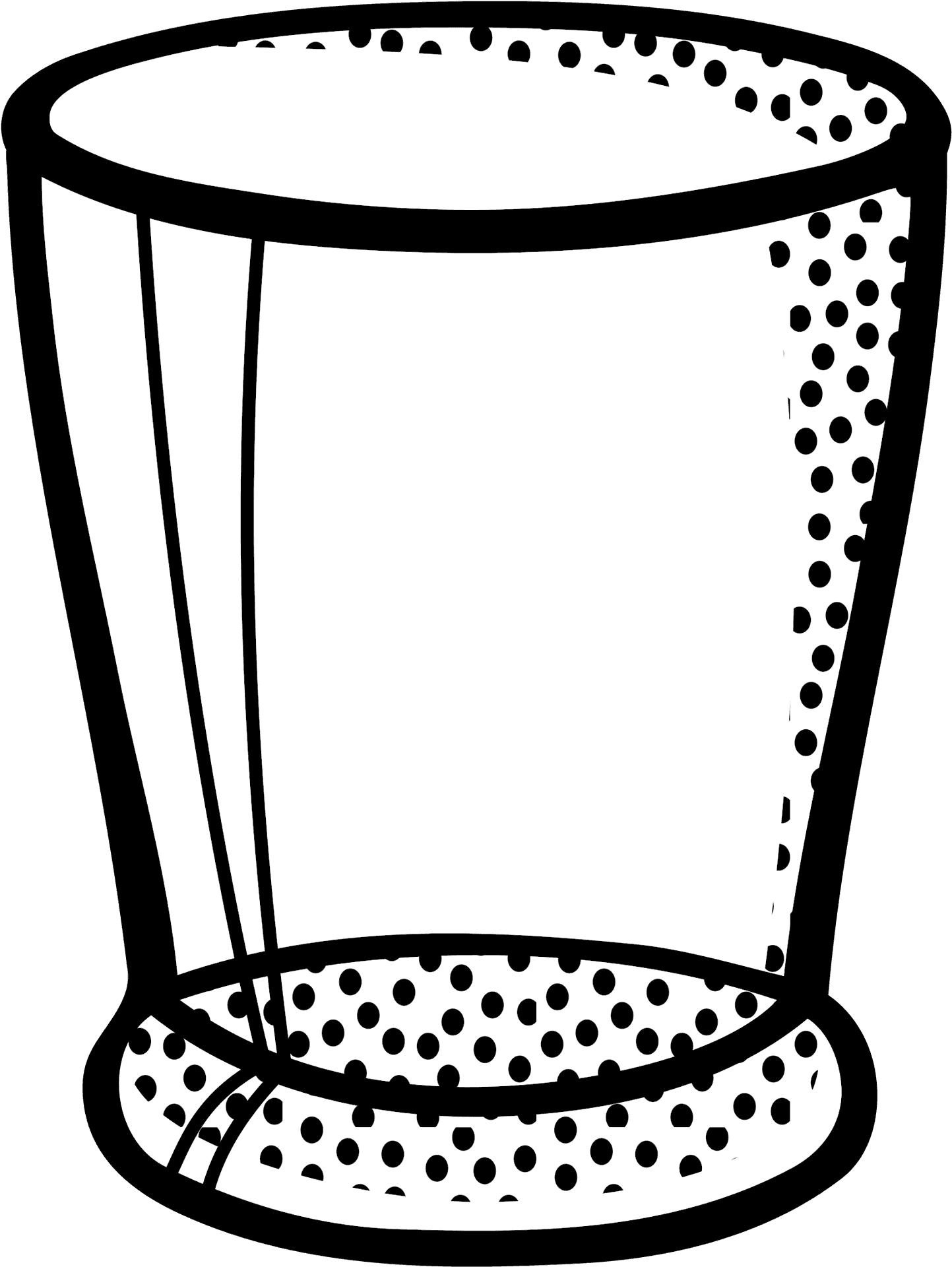 Empty Glass Line Art Illustration PNG