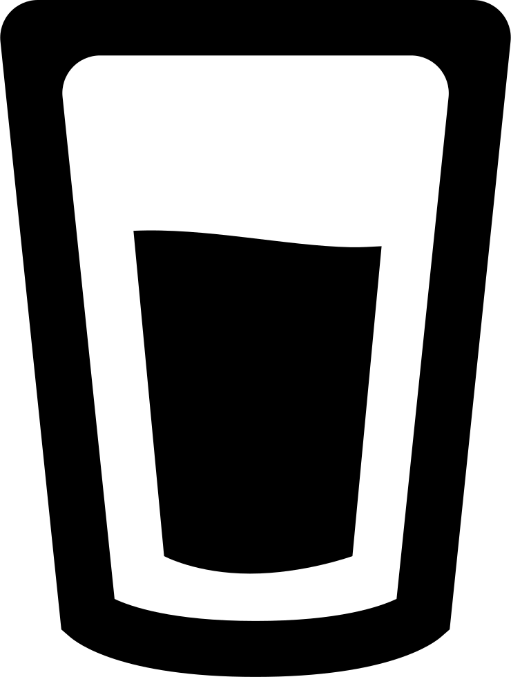 Empty Glass Outline Vector PNG