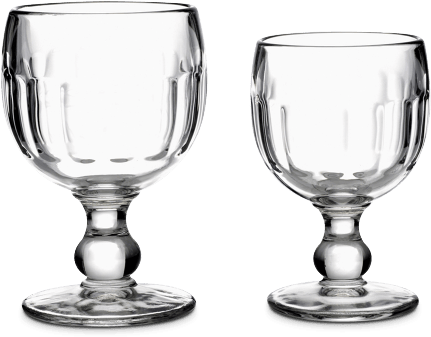 Empty Glassware Two Stemmed Glasses PNG