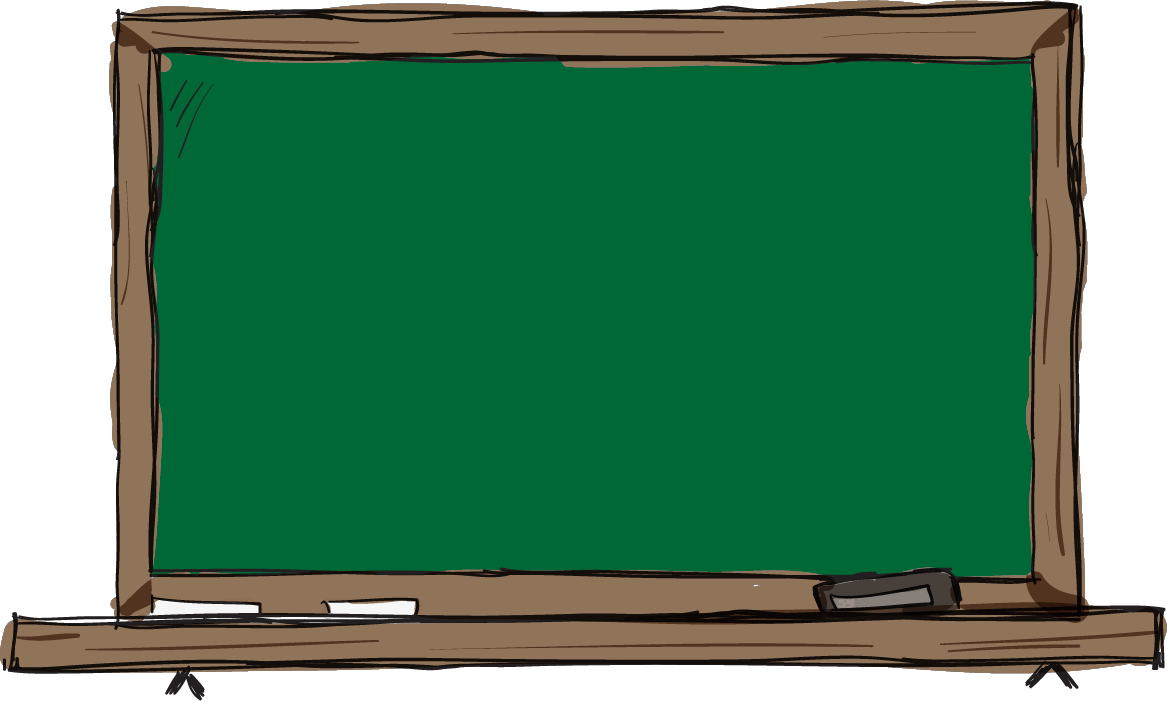 Empty Green Blackboard Illustration PNG