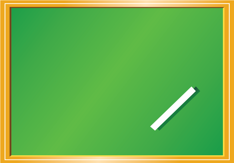 Empty Green Chalkboardwith Chalk PNG