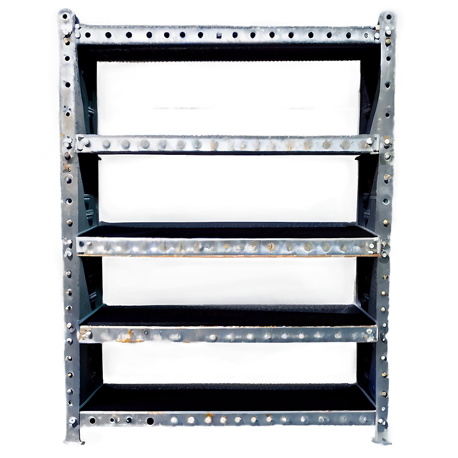 Empty Industrial Bookshelf Png 06272024 PNG