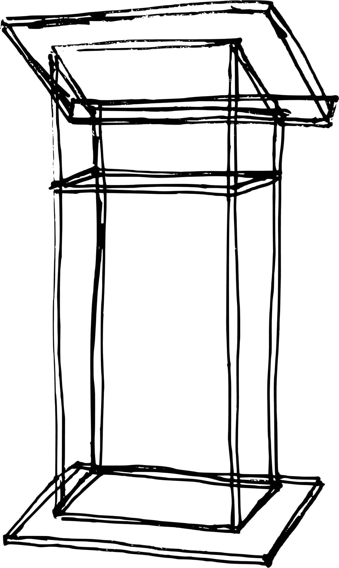 Empty Lectern Sketch PNG