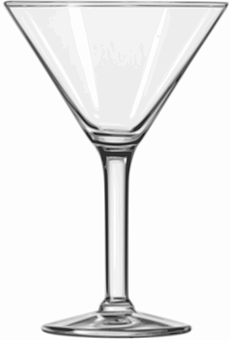 Empty Martini Glass PNG