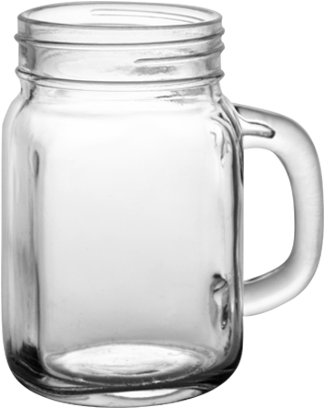 Empty Mason Jar With Handle PNG