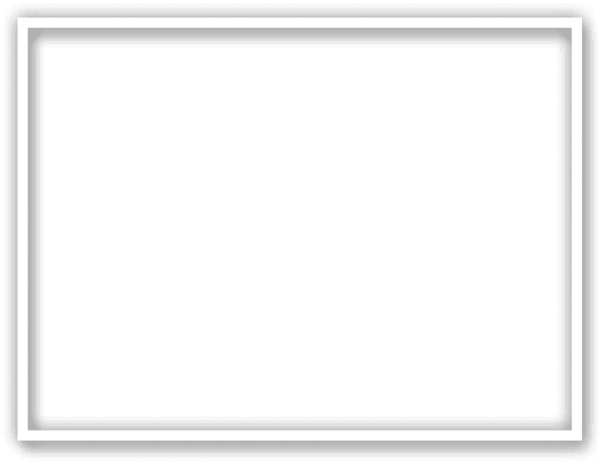 Empty Mobile Frame Template PNG — A stark black rectangle bordered by a thin white frame against a dark background.