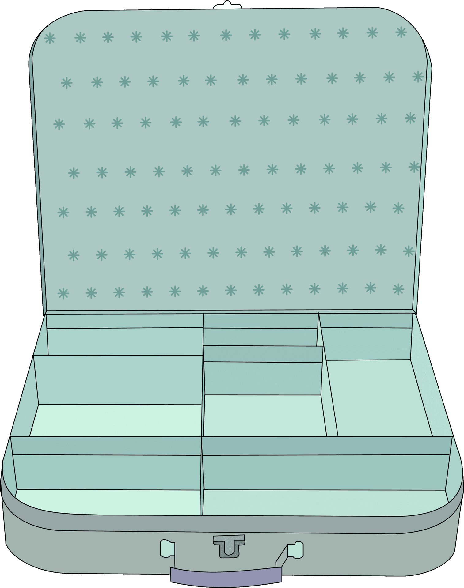 Empty Open Suitcase Illustration PNG