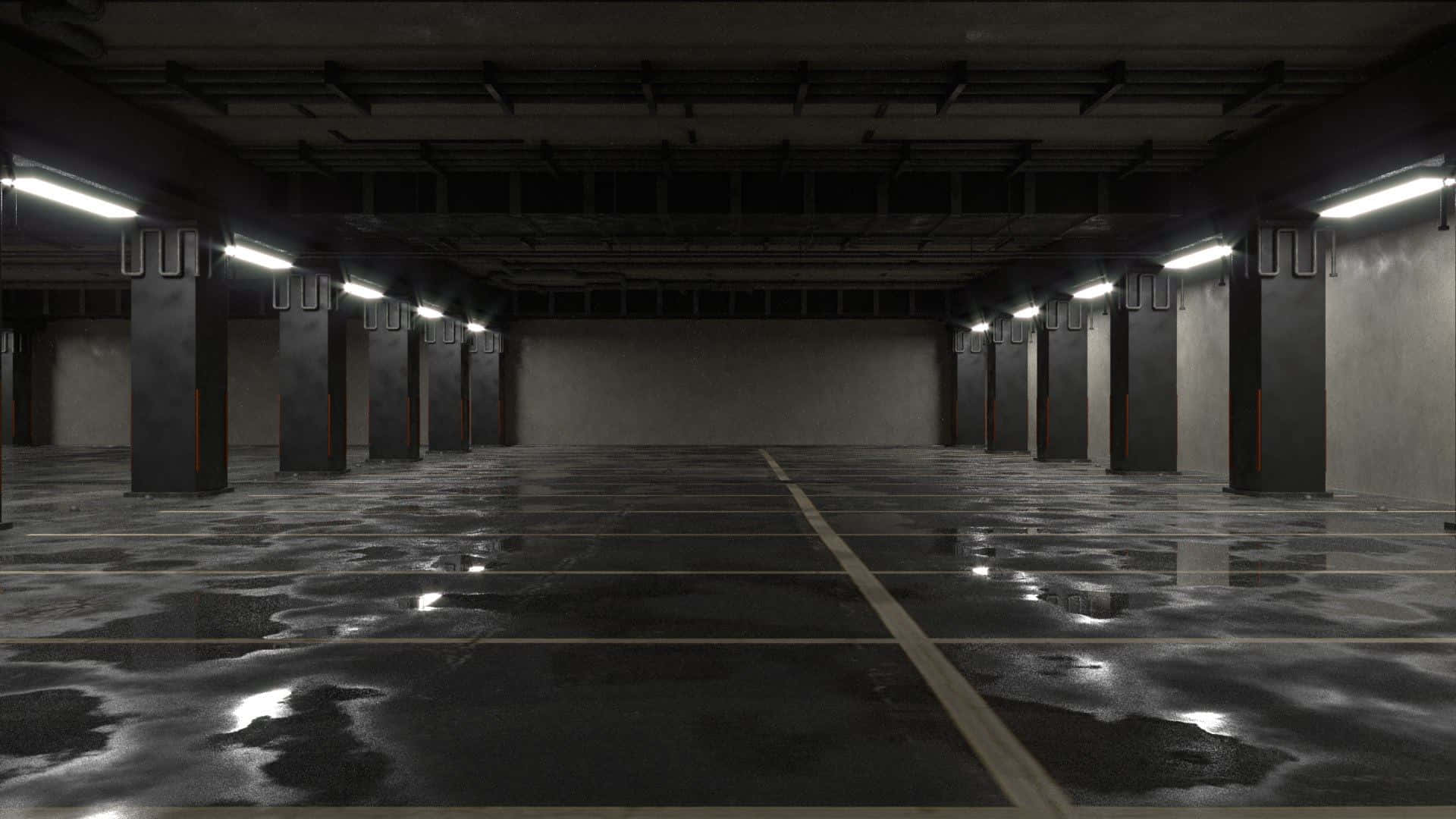 Empty Parking Garage Liminal Space.jpg Wallpaper