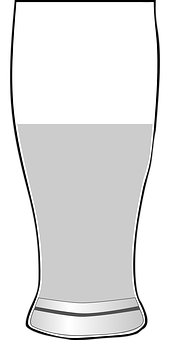Empty Pint Glass Vector PNG