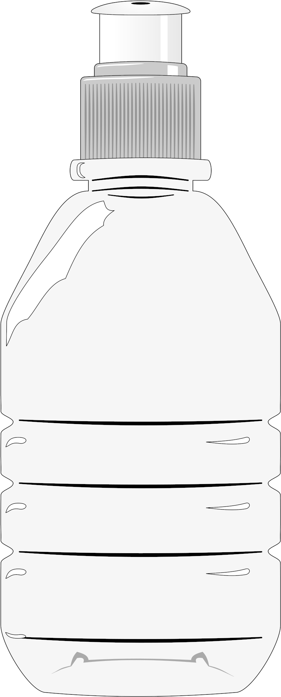 Empty Plastic Bottle Vector Illustration PNG