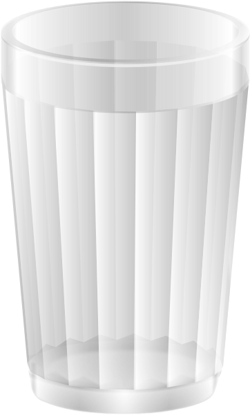 Empty Plastic Water Glass PNG