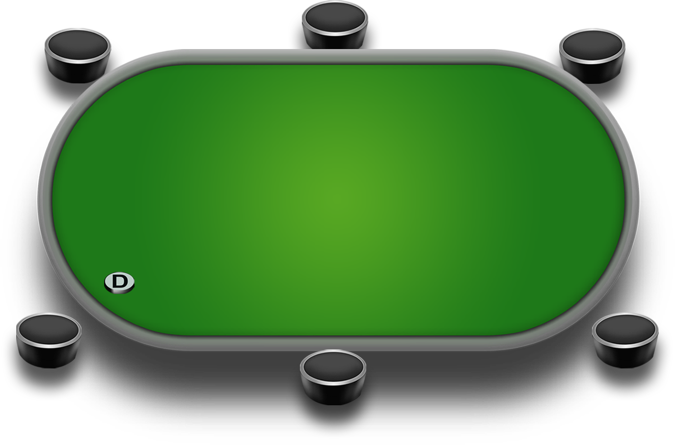 Empty Poker Table Top View PNG