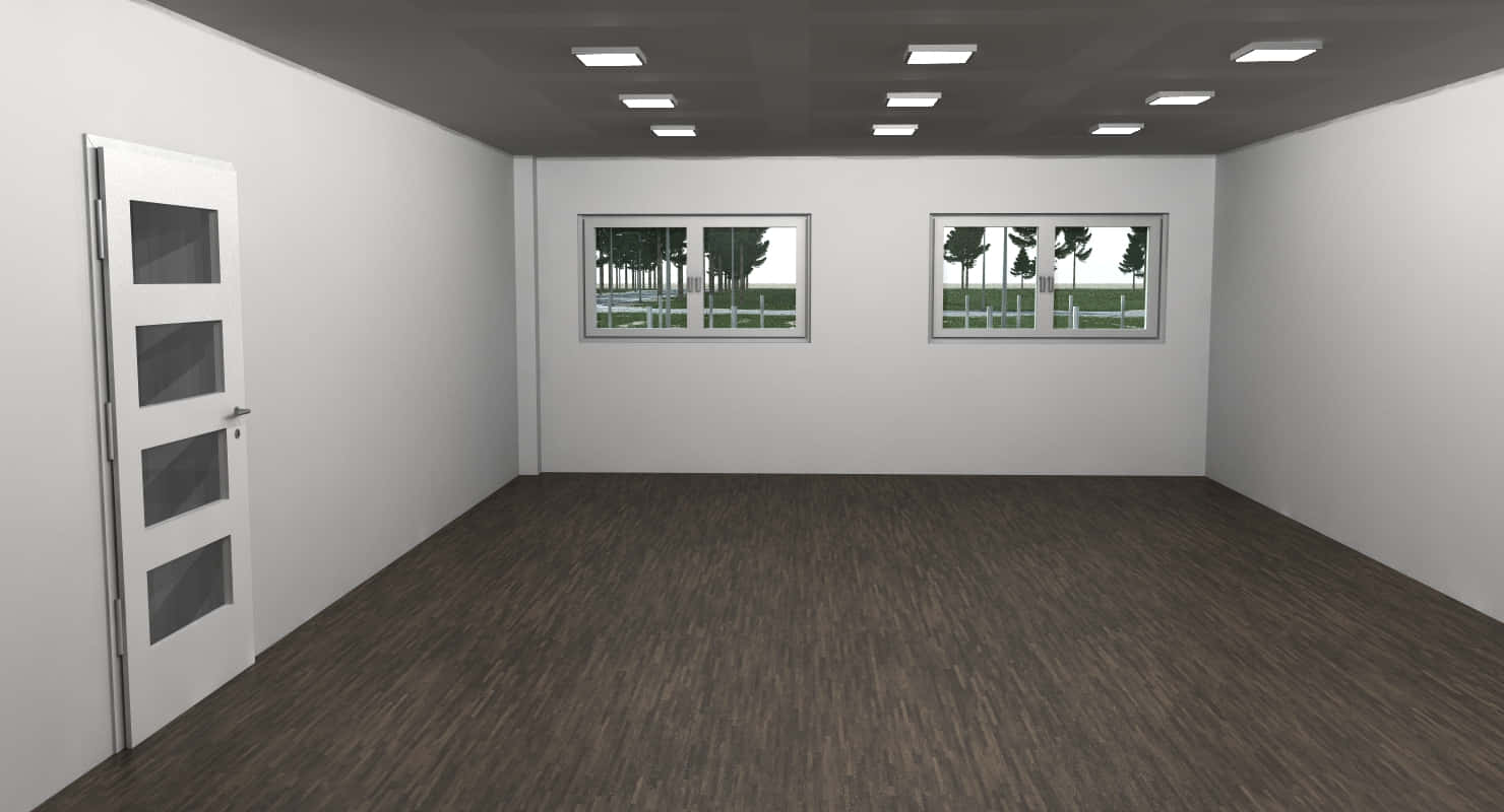 Elegant Empty Room with Neutral Colors Wallpaper