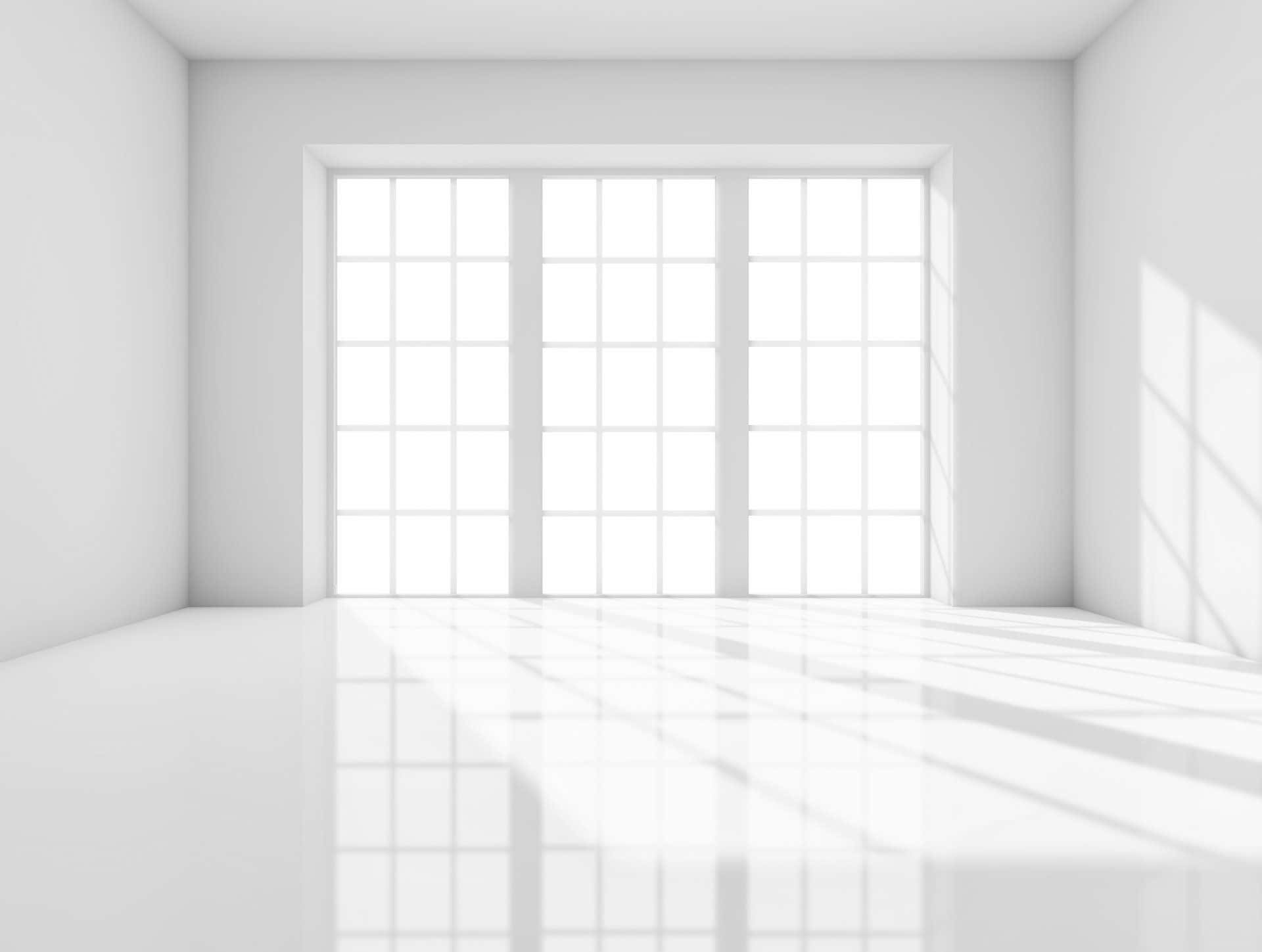 Empty Room With White Walls And Windows