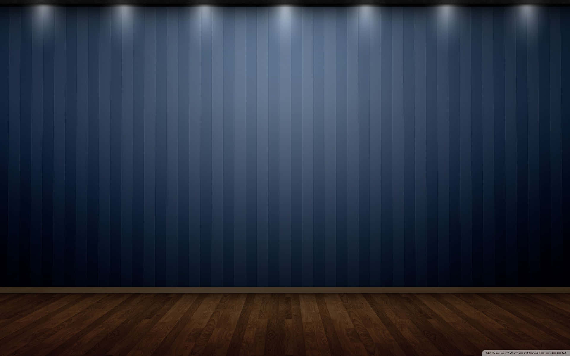 Empty Room With Blue Wall Wallpaper